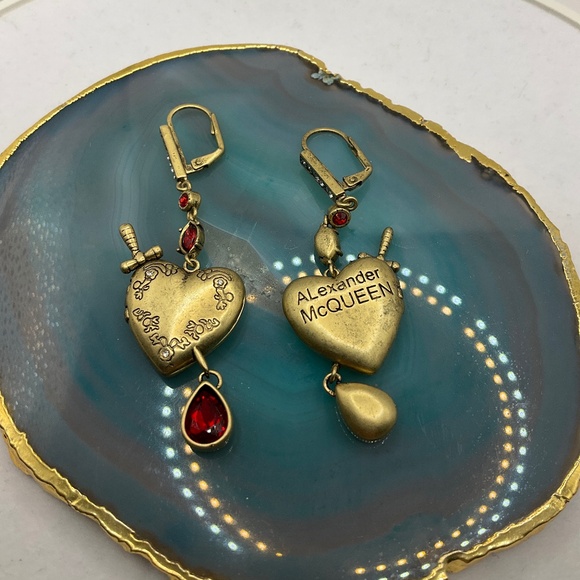 Alexander McQueen Heart and Sword Locket earrings